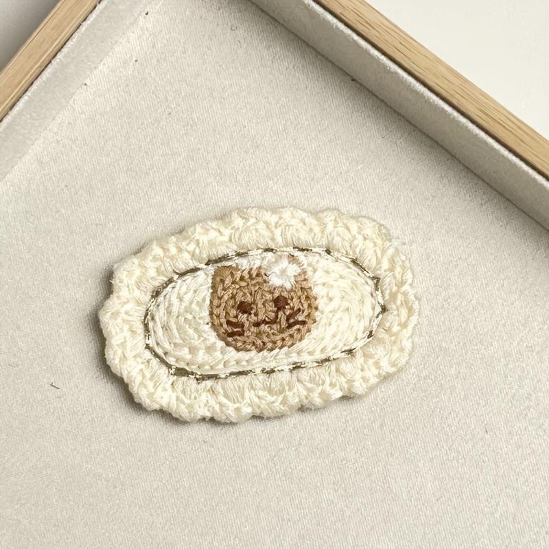 2pcs Baby Girls Knitted Cat Hair Clip Side Bang Sweet Hair Clip