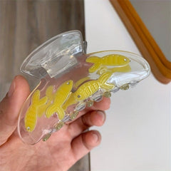 Acetate Jelly Hair Claw Cartoon Fish Shark Claw Ponytail Holder