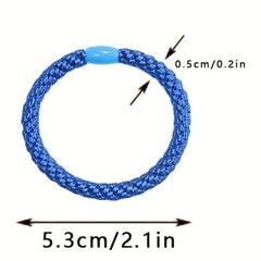 15pcs Solid Hair Rope Elastic Ponytail Holder Hair Accessories