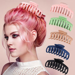4pcs Matte Large Hair Claw for Women Strong Hold Barrettes
