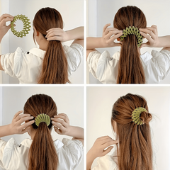 Velvet Bird Nest Clip Hair Bun Accessory for Women