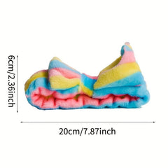 Striped Bowknot Decor Headband Soft Elastic Hair Band for Women Girls