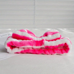 Striped Bowknot Decor Headband Soft Elastic Hair Band for Women Girls