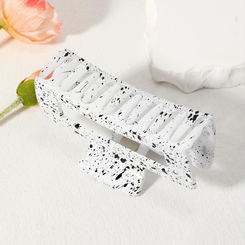 Large Hair Claw Ink Mark Pattern Nonslip Ponytail Holder