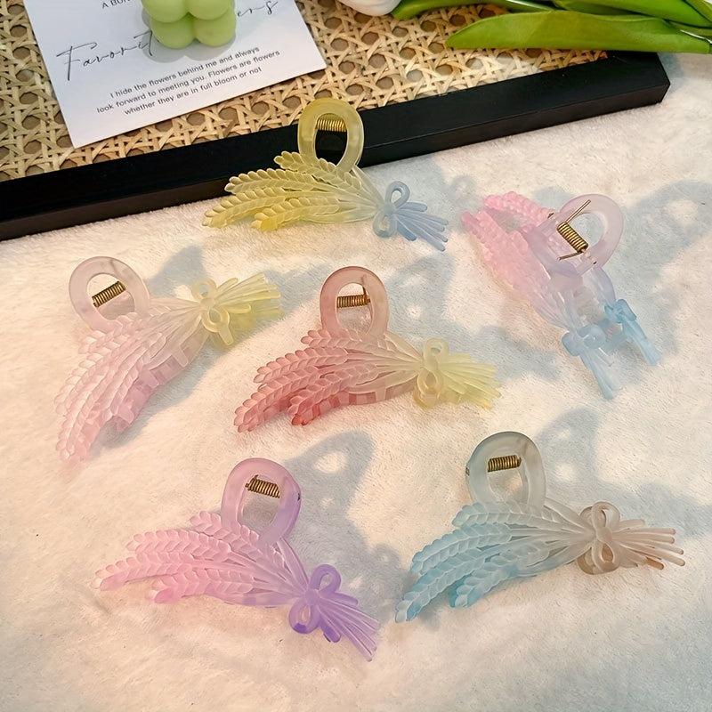 Gradient Hair Claw Wheat Ear Shaped Hair Claw Clip