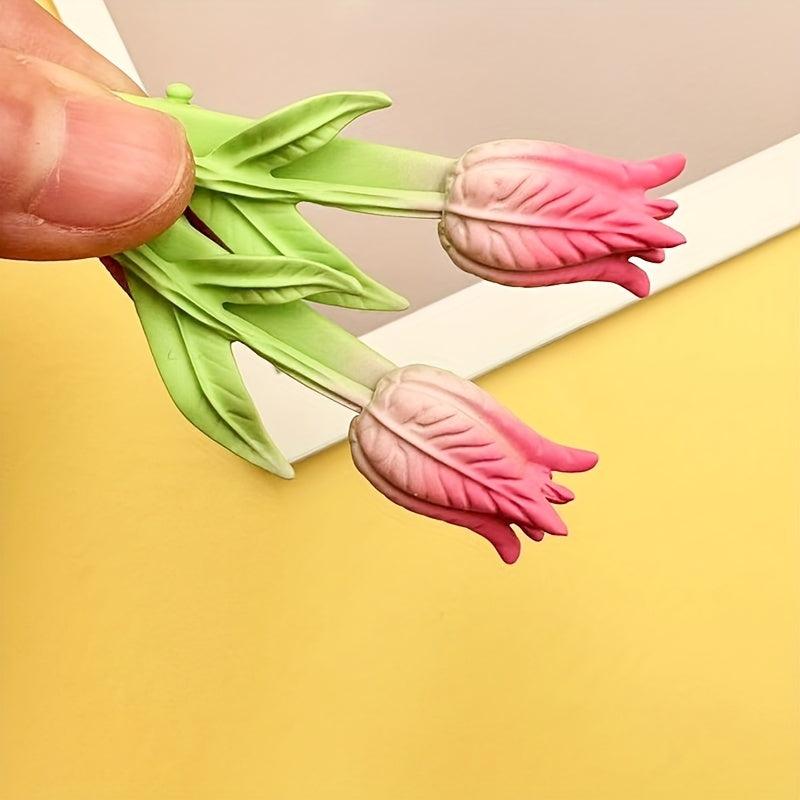2pcs Tulip Hair Clip Flower Hair Clip For Side Hair Bang