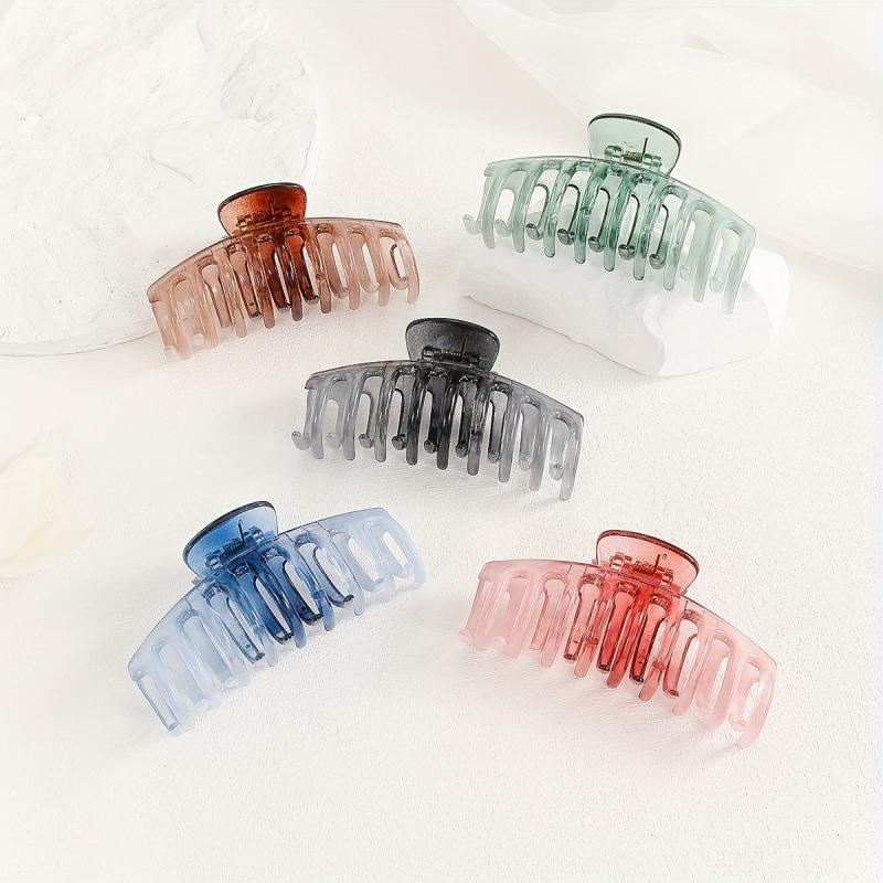 5pcs Gradient Hair Claw Shark Claw Large Back Head Hair Clip Hair Accessories