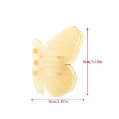 Jelly Butterfly Grip Clip Hair Accessories Frosted Spray