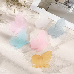 Jelly Butterfly Grip Clip Hair Accessories Frosted Spray