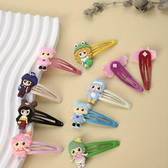 10pcs Colorful PVC Hair Clips for Girls Women