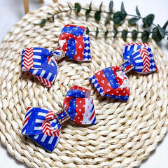 American Flag Bow Hair Clip Duck Billed Clip Accessories