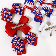 American Flag Bow Hair Clip Duck Billed Clip Accessories
