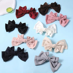 Large Bow Barrette French Hair Clip For Women Girls