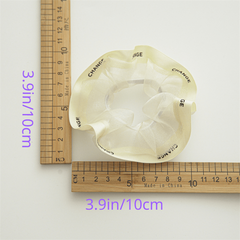 4pcs Organza Scunchies Contrast Trim Hair Tie Hair Rope Elastic Ponytail Holder