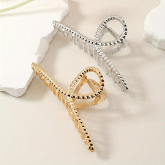 2pcs Alloy Hair Claw Clip Nonslip Ponytail Holder Shark Claw Women Girls