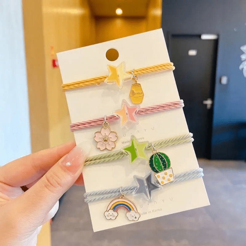 Colorful Star Hair Ring Girls Hair Accessories