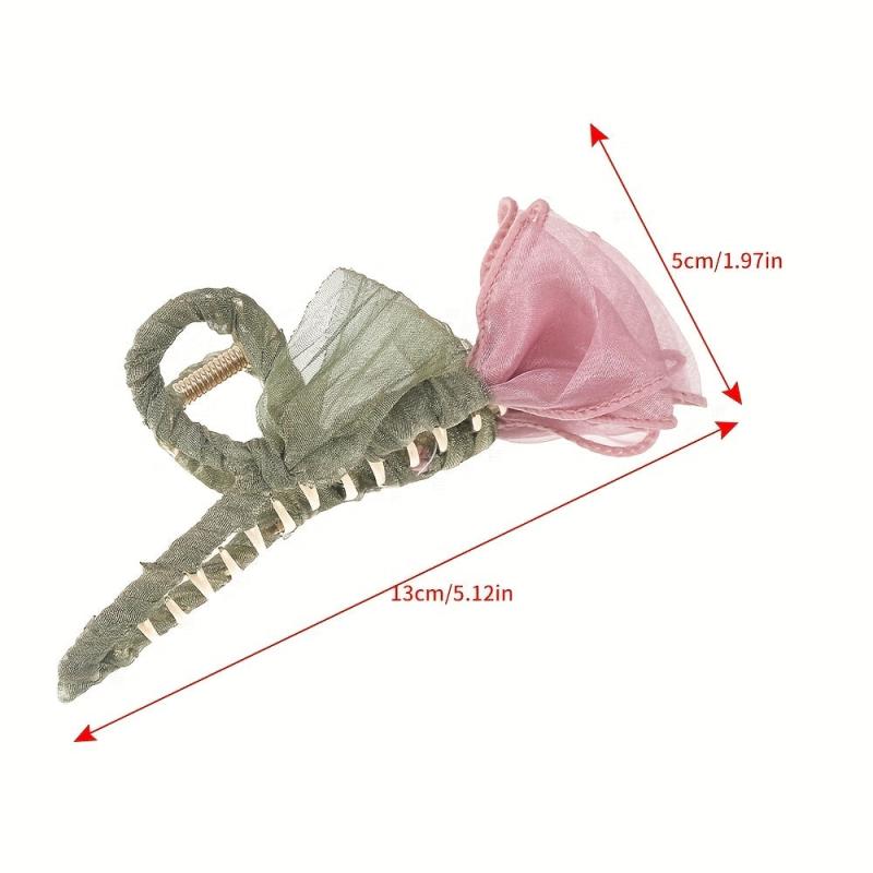 Tulip Flower Hair Claw Shark Claw Back Head Hair Accessories Large Female