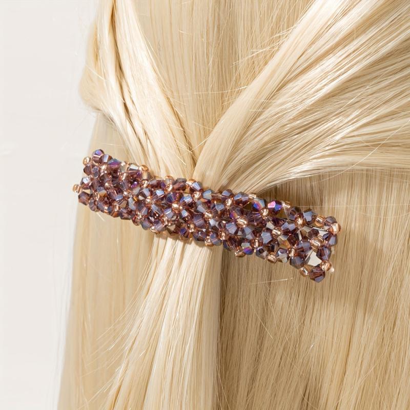 4pcs Rhinestone Decor Hair Clip Barrette Headwear