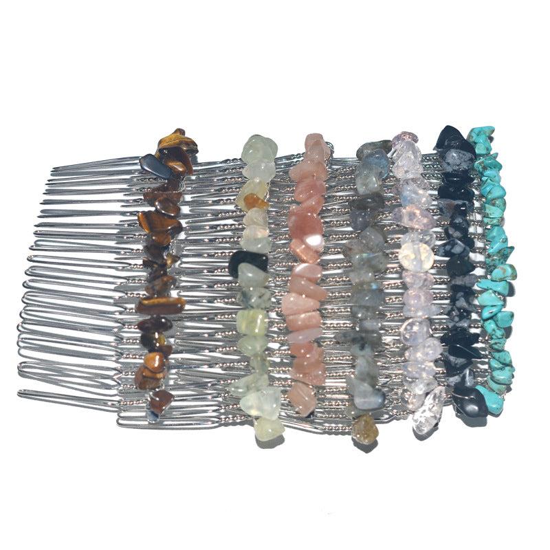 1oc Natural Stone Hair Comb Insert Comb Boho Style Hair Comb