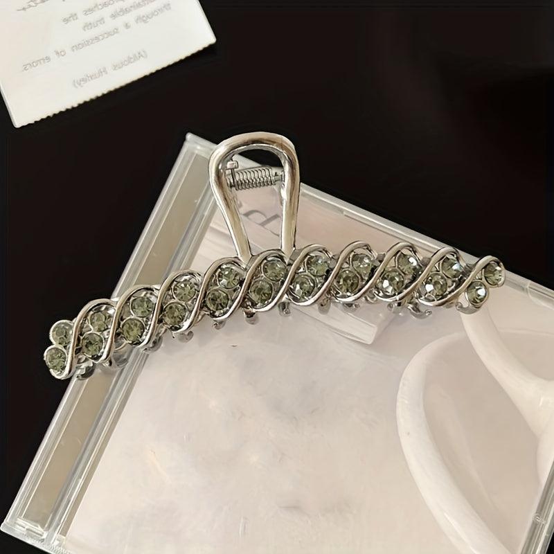 Rhinestone Hair Claw Glitter Nonslip Ponytail Holder Hair Clip