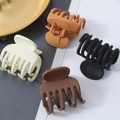 Matte Hair Claw Clip Solid Hair Claw Ponytail Holder
