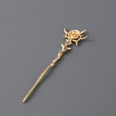 Irregular Hair Stick Long Hair Pin Ponytail Bun Holder Women Girls Hair Fork