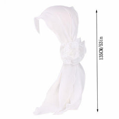 Women's Flower Streamer Hair Accessory Neck Scarf Headband