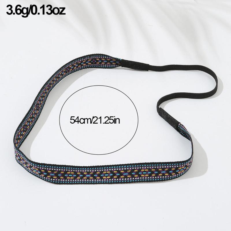 Geometric Pattern Embroidery Headband Ethnic Style Hair Band for Women