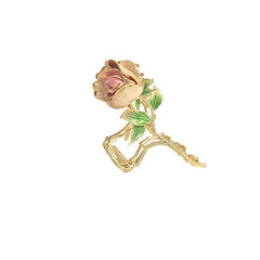 Alloy Pink Rose Hair Claw Clip Non-Slip Shark Claw