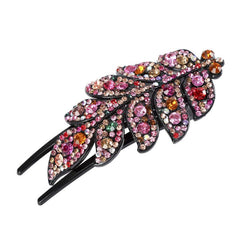 Rhinestone Leaves Hair Claw Clip Hair Crystal Hair Combs Female Hair Accessories