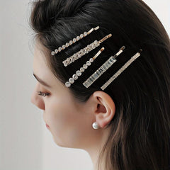 5PCS Rhinestone Hair Clip Head Ornament Bobby Pin