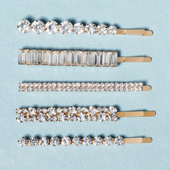 5PCS Rhinestone Hair Clip Head Ornament Bobby Pin