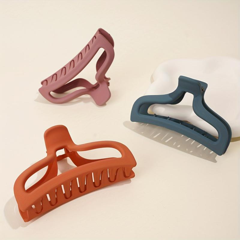 Matte Hair Claw Style Shark Claw Solid Large Hair Clip Ponytail Holder