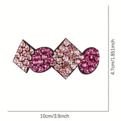 Geometric Rhinestone Hair Clip French Barrette Hair Decoration