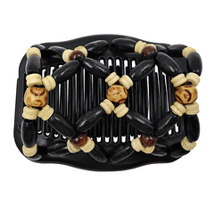 Retro Magic Hair Comb Elastic Beaded Hair Clips Styling Comb For Women Girls