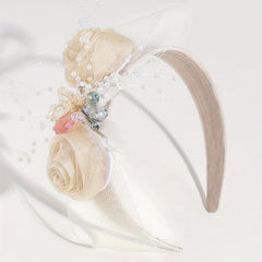Crystal Beaded Wide Headband for Wedding Bridal Hair