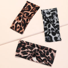 3pcs Leopard Pattern Headband Wide Headband For Women Girls