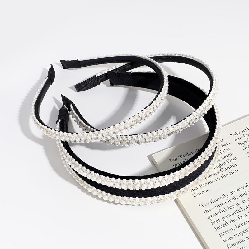 Faux Pearl Rhinestone Hairband Party Dance Hair Accessories