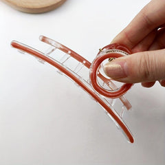 Enamel Painted Hair Claw Style Large Ponytail Holder Hair Accessories