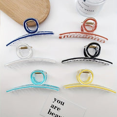 Enamel Painted Hair Claw Style Large Ponytail Holder Hair Accessories