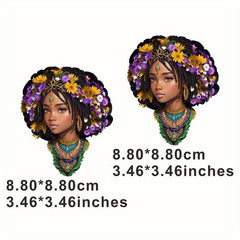 Dark Women Iron On Stickers Heat Transfer Patches DIY Accessories