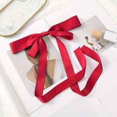 Ribbon Bow Hair Clip Duck Billed Clip For Side Hair Bang Braids