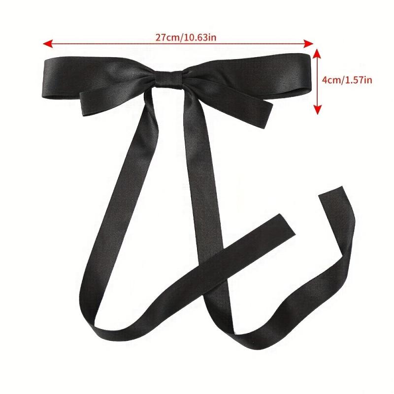 Ribbon Bow Hair Clip Duck Billed Clip For Side Hair Bang Braids