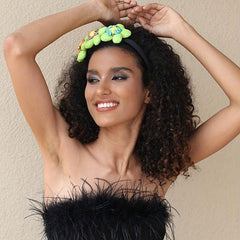 Green Flower Headband Soft Hair Accessories for Women Girls
