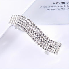 Rhinestone & Pearl Hair Clip French Barrette Accessory