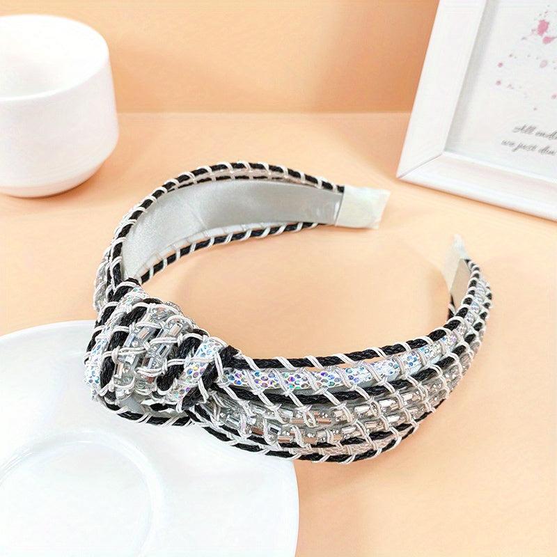 Boho Cross Knotted Headband Rope Braided Headdress Hair Accessories