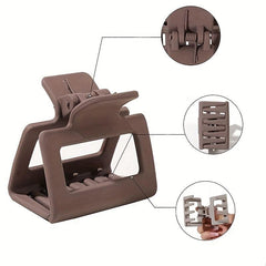 4pcs Frosted Hair Claw Clip Square Style Nonslip Ponytail Holder