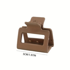 4pcs Frosted Hair Claw Clip Square Style Nonslip Ponytail Holder