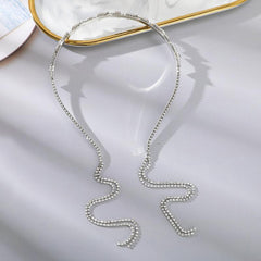 Rhinestone Tassel Bow Headband Bridal Hair Accessories