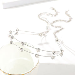 Rhinestone Tassel Bow Headband Bridal Hair Accessories